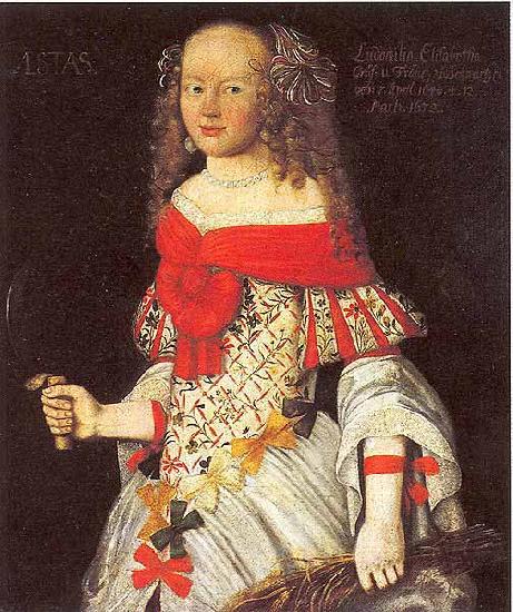 unknow artist Portrait of Ludmilla Elisabeth von Schwarzburg-Rudolstadt oil painting image
